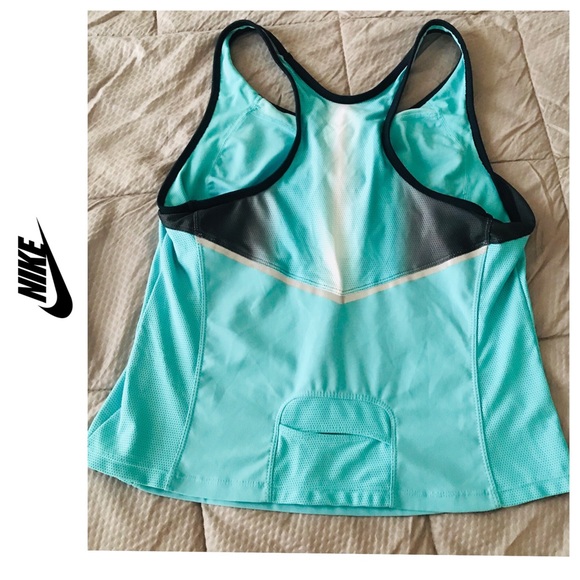 Nike Dri-FIT Training Blue Tank Bra Top Large - Picture 2 of 8